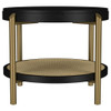 Arini - Round End Side Table With Storage Shelf