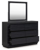 Londer - Dresser And Mirror - Black