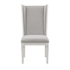 Katia - Hostess Chair (Set of 2) - Light Gray Linen & Weathered White