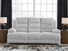 Rhines Falls - Alloy - Reclining Power Sofa With Drop Down Table