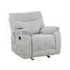 Chablis - Glider Recliner With Heat And Massage - Mist Gray