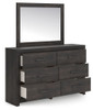 Hollivern - Dresser And Mirror - Dark Gray