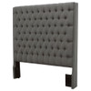 Camille - Upholstered Eastern King Panel Headboard - Gray