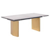 Vesa - Glass Top Extension Dining Table - Beige