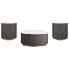 Jason - Round Marble Coffee Table Set
