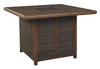 Paradise Trail - Medium Brown - Square Bar Table w/Fire Pit