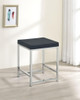 Afshan - Upholstered Square Padded Cushion Vanity Stool - Dark Gray