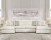 ARAMORE Neutral Poodle-Feel 152" x 65" Sectional with Double Chaise