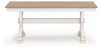 Purlaney - Large Dining Room Bench - Antique White / Natural