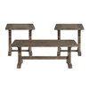 Finn - 3 Piece Accent Trestle Table Set (Coffee Table & Two End Tables) - Dark Walnut