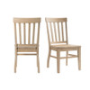 Lakeview - Slat Back Side Chair (Set of 2) - Natural Finish