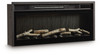 Entertainment Accessories - Fireplace Insert With Faux Birch Log Set - Black