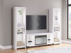 VONDALE Matte White 102" Wide Wall Unit with Fireplace & LED's