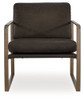Bradett - Accent Chair - Dark Brown / Gold Finish