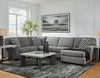 RONALDO Gray 138" x 90" Sectional