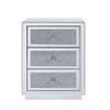 Noralie - 26" Accent Table - Mirrored, Faux Diamonds