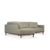 Tampa - 33" Sectional Sofa - Airy Green Leather