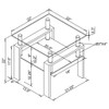 Dyer - 1-Shelf Rectangular Glass Top Table