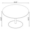Ganso - Round Metal Coffee Table With Tempered Glass Top