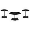 Ganso - Round Glass Top Coffee And End Table Set