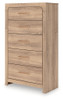 Kinlanni - Five Drawer Chest - Tan