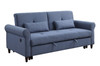 Nichelle - Sofa With Sleeper - Blue Fabric