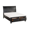 Laurelin - Sleigh Platform Bed With Footboard Storage