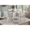 Lowell - 5 Piece Counter Height Set - White / Gray