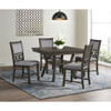Amherst - Dining Side Chair With Fabric Cushion Side Stretcher (Set of 2) - Gray Finish