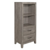 Woodrow - Pier/Tower Nightstand - Gray