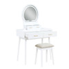 Camilla - Vanity Dresser With Mirror And Stool