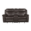 Aram - Double Glider Reclining Loveseat With Center Console, Receptacles And USB Ports