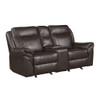 Aram - Double Glider Reclining Loveseat With Center Console, Receptacles And USB Ports
