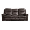 Aram - Double Reclining Sofa With Center Drop-Down Cup Holders, Receptacles, Hidden Drawer And USB Ports