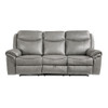 Aram - Double Reclining Sofa With Center Drop-Down Cup Holders, Receptacles, Hidden Drawer And USB Ports