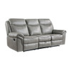 Aram - Double Reclining Sofa With Center Drop-Down Cup Holders, Receptacles, Hidden Drawer And USB Ports