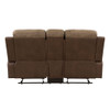 Glendale - Double Glider Reclining Loveseat With Center Console - Brown