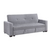 Grady - Convertible Sofa With Hidden Storage, Cup Holders And Charging Ports - Gray