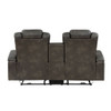 Tabor - Power Double Reclining Loveseat With Center Console, Power Headrests, Storage Arms And Cup Holders - Brownish Gray