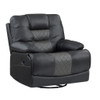 Fabian - Swivel Glider Reclining Chair - 2-Tone Gray (Gray / Dark Gray)