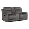 Muncie - Double Reclining Loveseat With Center Console - Brownish Gray