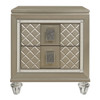 Loudon - Nightstand - Gold / Silver / Champagne