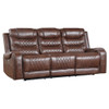 Putnam - Power Double Reclining Sofa With Center Drop-Down Cup Holders, Receptacles And USB Ports