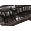 Ramone - 3 Piece Power Reclining Sectional With Consoles, Speakers, Subwoofer And LED Lighting - Brown
