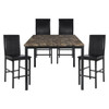 Tempe - 5 Piece Dining Room Set (Table & 4 Side Chairs) - Brown / Black