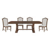 Rexford - 5 Piece Dining Room Set (Table & 4 Side Chairs) - Cherry / Gray