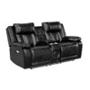 Huron - Power Double Reclining Loveseat With Center Console, Wireless Speakers, LED And Charging Ports