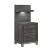 Zephyr - Nightstand With Wall Panel