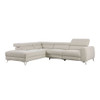 Bienvenue - 2 Piece Power Reclining Sectional With Left Chaise - Beige