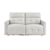 Salida - Power Double Reclining Loveseat With Power Headrests - White